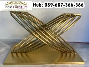 Jual Kaki besi Stainless Gold Bentuk X