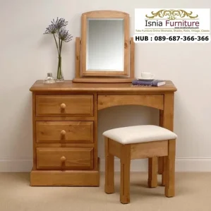 Jual Meja Rias Kayu Minimalis Natural Grobogan