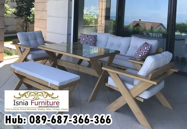 Jual Kursi Teras Multifungsi Kayu Solid