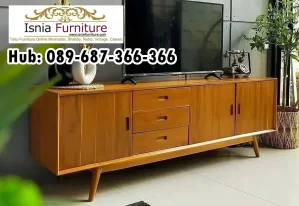 Jual Meja Tv Kayu Finishing Natural