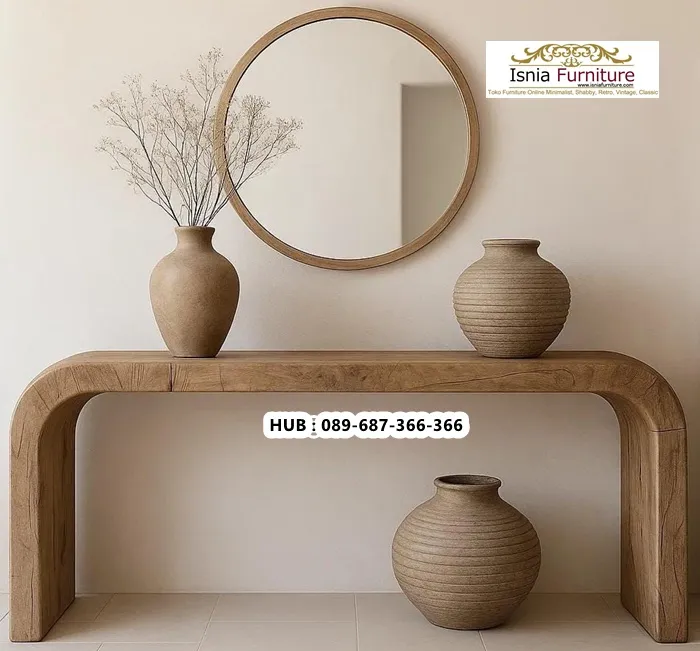 Meja Konsul Kayu Jati Denpasar Finishing Natural Mewah