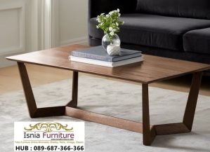 Meja Tamu Geometris Minimalis Jati Modern