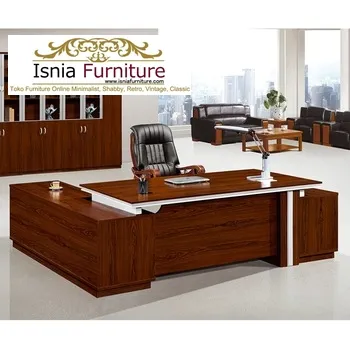 Meja Kerja Kantor Direktur Kayu Jati Mewah