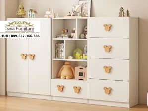Lemari Pakaian Anak Set Micky Multiguna