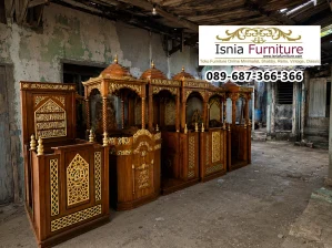 Jual Mimbar Masjid Bekasi Ukir Jati